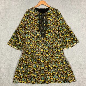 Kobi Halperin Lulu Dress Large L Multi Drop Waist‎ Silk Embroidered A-Line $498